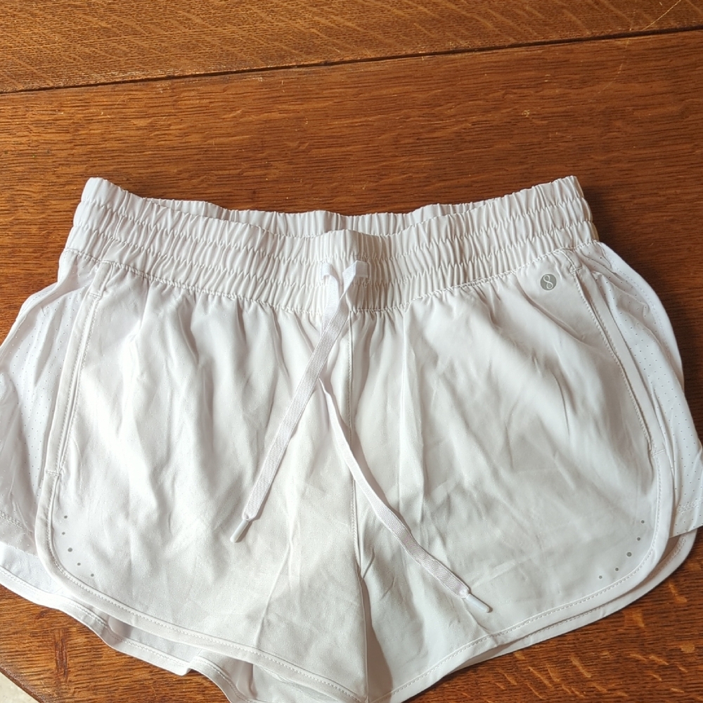 Women's White Athletic Shorts